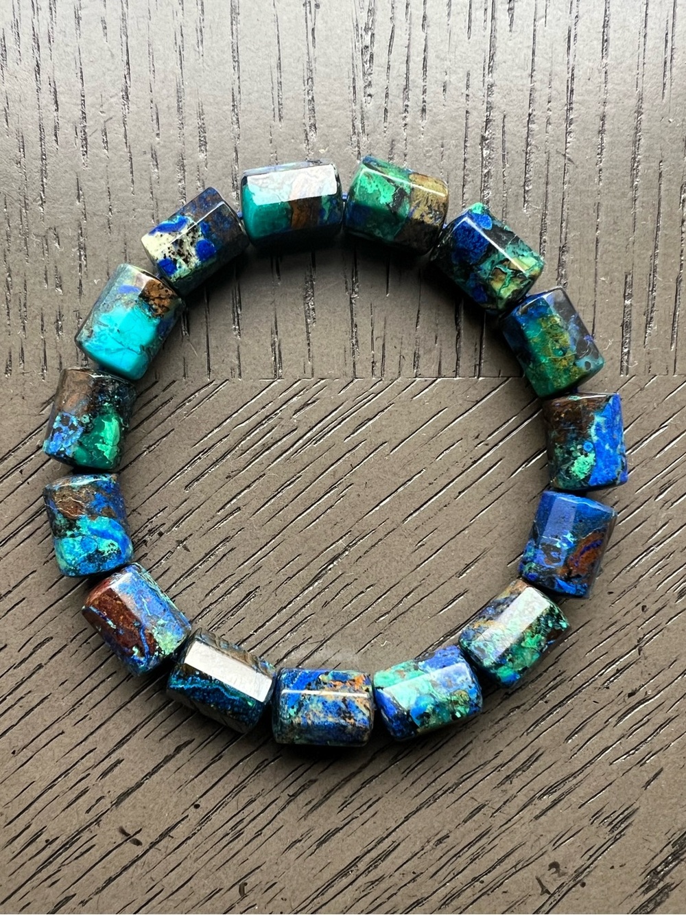 HQ Azurite bracelet 9mm SIZE 7’
